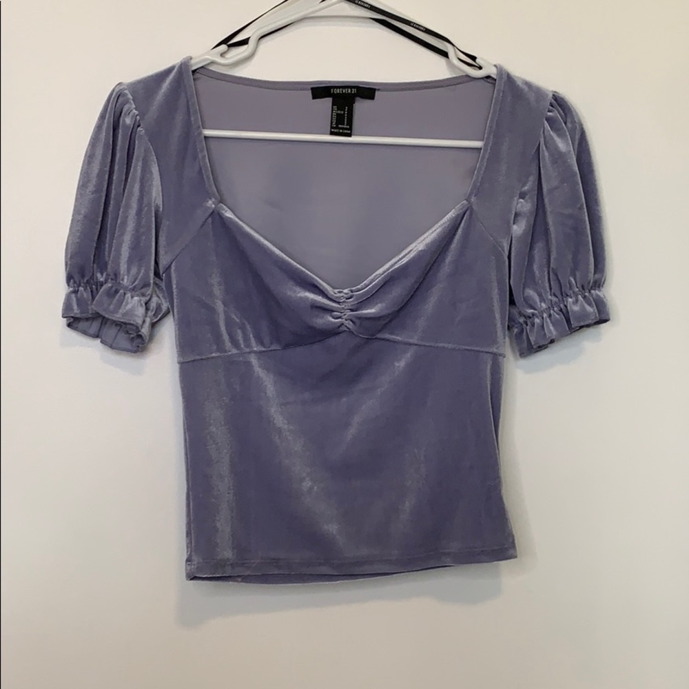 Velvet crop top
